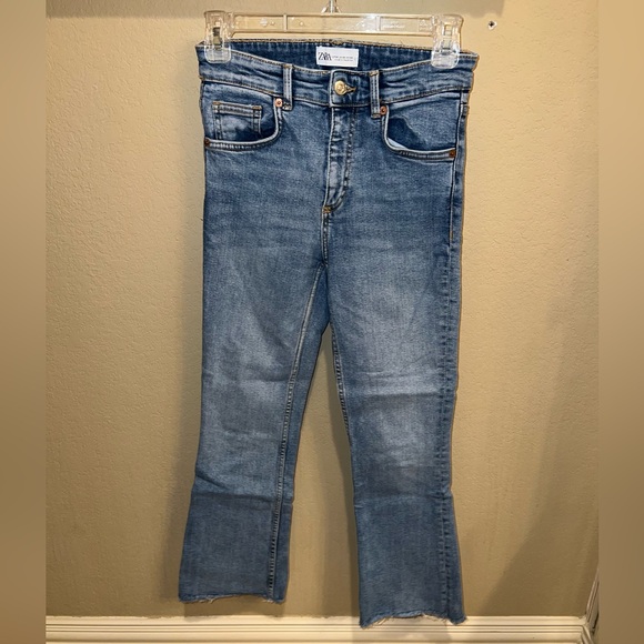Zara Light Blue Denim Pants - Picture 1 of 9